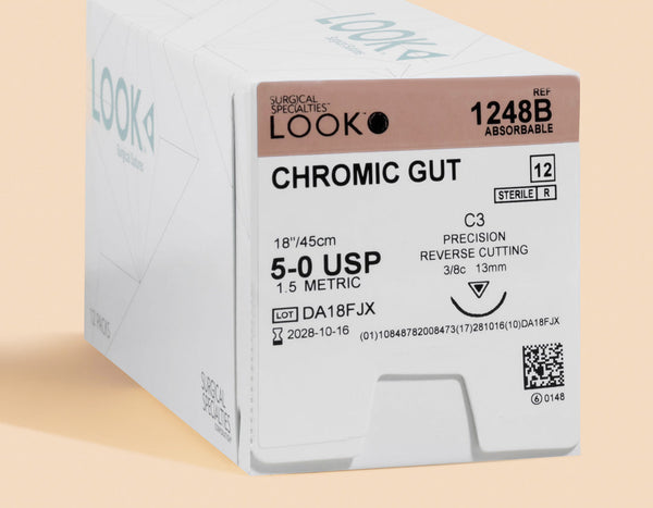 5-0 Chromic Gut Suture, 18" C-3 Needle | 1248B — box