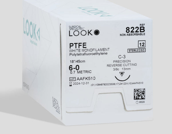 6-0 PTFE 18' Suture, C-3 Needle | 822B — box