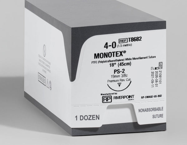 4-0 PTFE MONOTEX Suture, 18" PS-2 Needle | T8682 — box