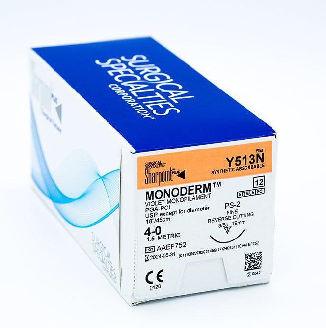 Suture 4-0 Monoderm Violette, aiguille PS-2 de 18 po | Y513N