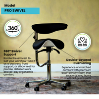 360-degree swivel support