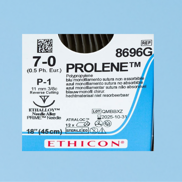 7-0 Prolene Blue Suture, 18" P-1 Needle | 8696G