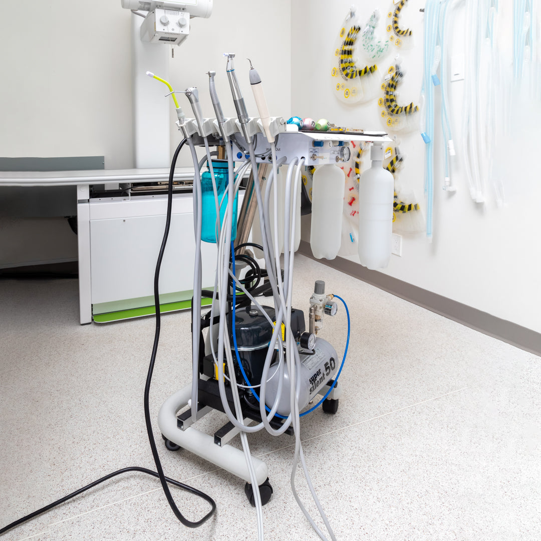 The ProNorth Dental Cart, Model HV - OIL, the most popular dental cart with a variety of advanced features for high-volume dental environments, ensuring efficiency and precision in dental procedures