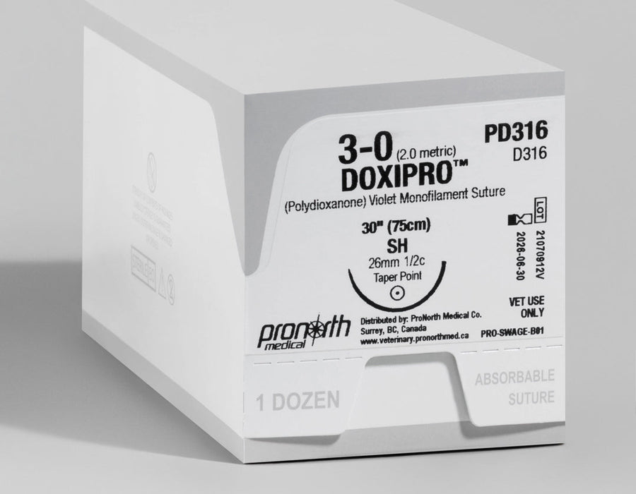 Suture violette 3-0 DOXIPRO™ PDO, aiguille SH de 75 cm | PD316