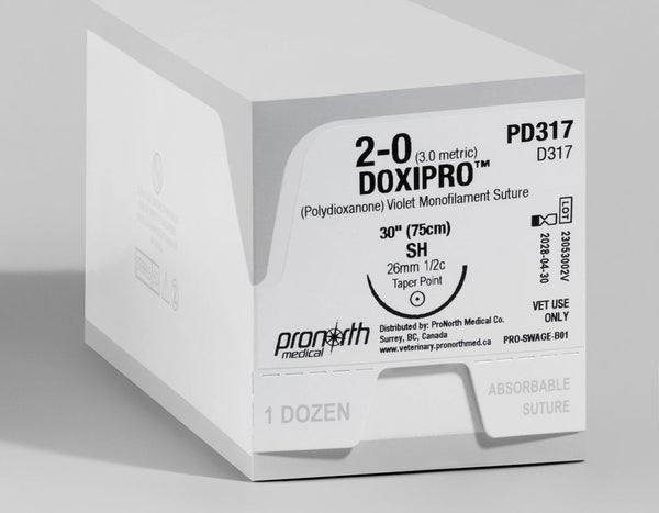 2-0 DOXIPRO™ PDO Violet Suture, 30" SH Needle | PD317 — box