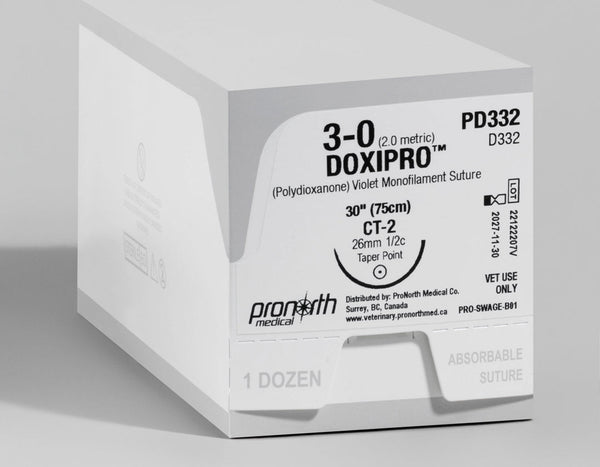 3-0 DOXIPRO™ PDO Violet Suture, 30" CT-2 Needle | PD332 — box