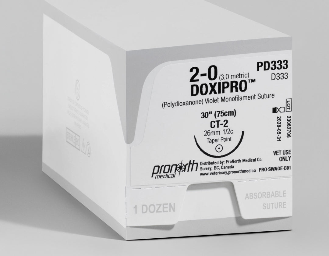 2-0 DOXIPRO™ PDO Violet Suture, 30" CT-2 Needle | PD333 — box