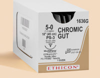 Fil de suture chirurgical, Catgut chromé 5-0, aiguille PS-3 18" | 1636G — view 1