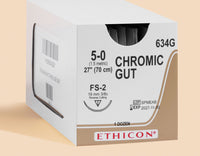 Fil de suture chirurgicale, catgut chromé 5-0, aiguille FS-2 27" | 634G — view 1
