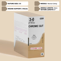 Suture chirurgicale Chromic Catgut 3-0, aiguille FS-2 de 68,5 cm | 636H — view 1