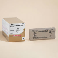 Fil de suture chirurgicale résorbable en Catgut chromé 5-0, aiguille P-3 de 45 cm | 687G — view 3
