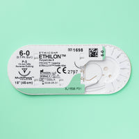 6-0 Ethilon Black Suture, 18" P-3 Needle | 1698G — view 2