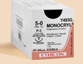 5-0 Monocryl Plus Undyed Suture, 18" P-3 Needle — Box of 12 | MCP493G — box