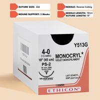 Suture Monocryl Plus violette 4-0, aiguille PS-2 de 18 po | MCP513G — view 1