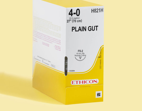 4-0 Plain Gut Suture, 27" FS-2 Needle | H821H — box