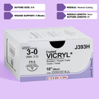 3-0 Vicryl Plus Violet Suture, 18" FS-2 Needle | VCP393H — view 1