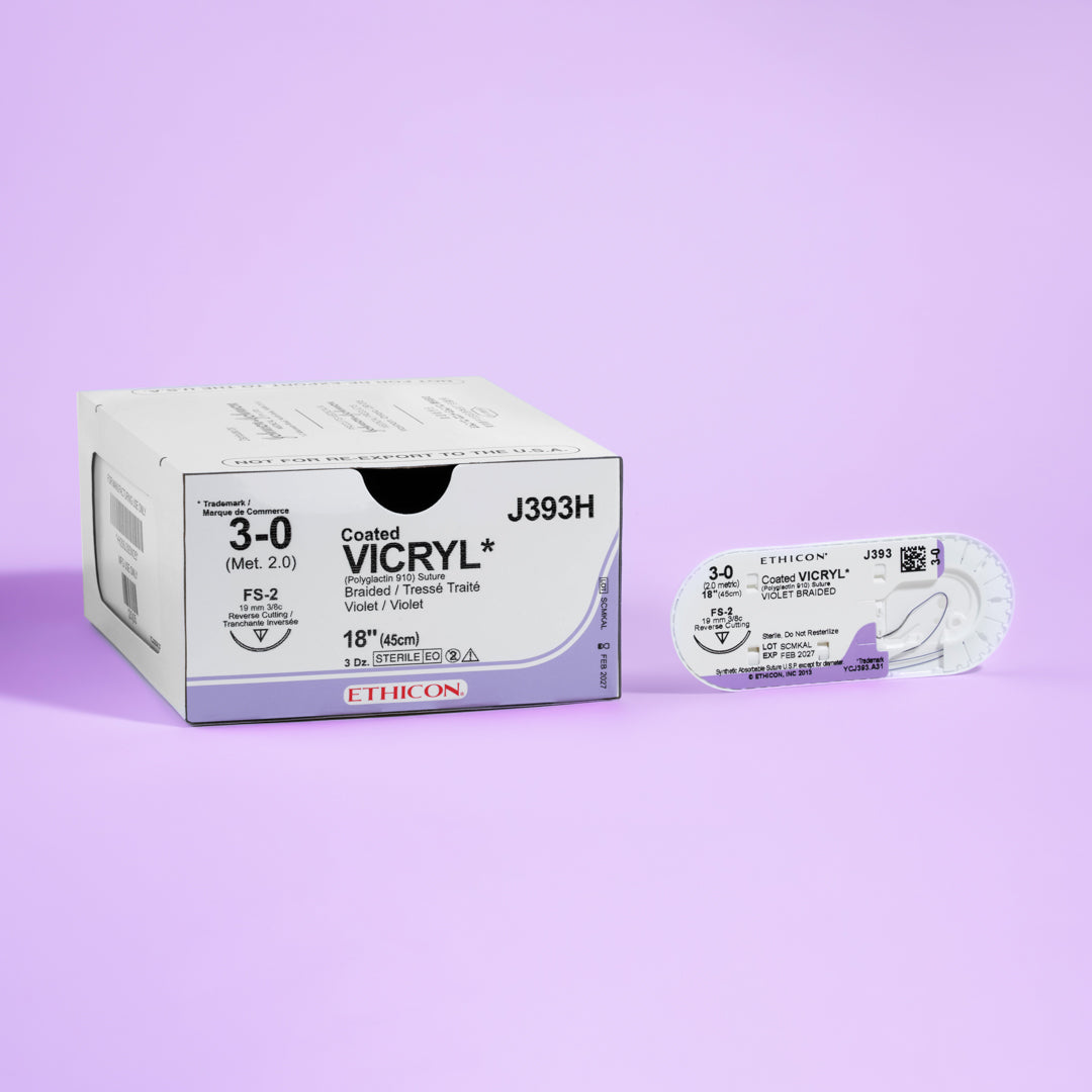 3-0 VICRYL Violet 18 FS-2 Needle  J393H (3 doz) – ProNorth Medical