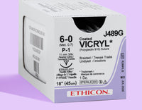 Suture 6-0 Vicryl non teint, aiguille P-1 de 45 cm | J489G — view 1