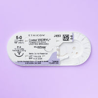 Fil de suture tressé non teint Vicryl 5-0, 45 cm, aiguille P-3 | VCP493G — view 2