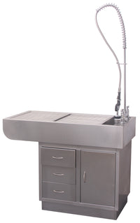 Dental Prep Table with SS tub and Cabinets (left) — view 1