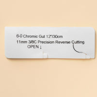 Fil de suture chirurgical, catgut chromé 6-0, 30,5 cm, aiguille C1 | 1242B — view 2