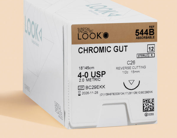 4-0 Chromic Gut Suture, 18" C-26 Needle | 544B — box
