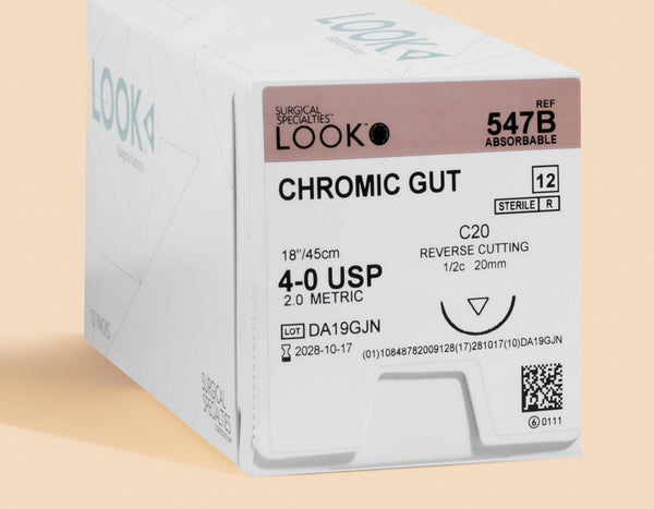 4-0 Chromic Gut Suture, 18" C-20 Needle | 547B — box