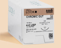 Fil de suture en catgut chromé 4-0, aiguille C-6 de 45 cm | 558B — view 1
