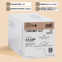 Suture de Catgut Chromique 4-0, aiguille C-6 27" | 559B — view 1