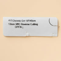 Fil de suture chirurgicale en catgut chromé 4-0, aiguille C-3 de 45 cm | 595B — view 2