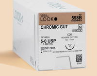 Fil de suture résorbable chromique 5-0, aiguille C-26 de 45 cm | 598B — view 1