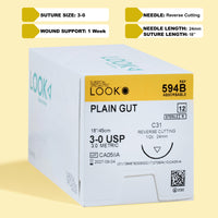 Fil de suture Catgut simple 3-0, aiguille C-31 de 45 cm | 594B — view 1