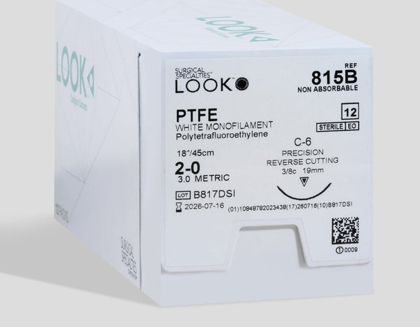 2-0 PTFE Suture, 18" C-6 Needle | 815B — box