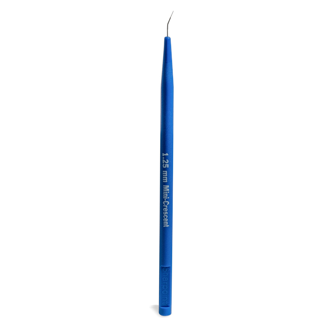 Couteau microchirurgical mini-croissant Sharpoint 1,25 mm (paquet de 6)