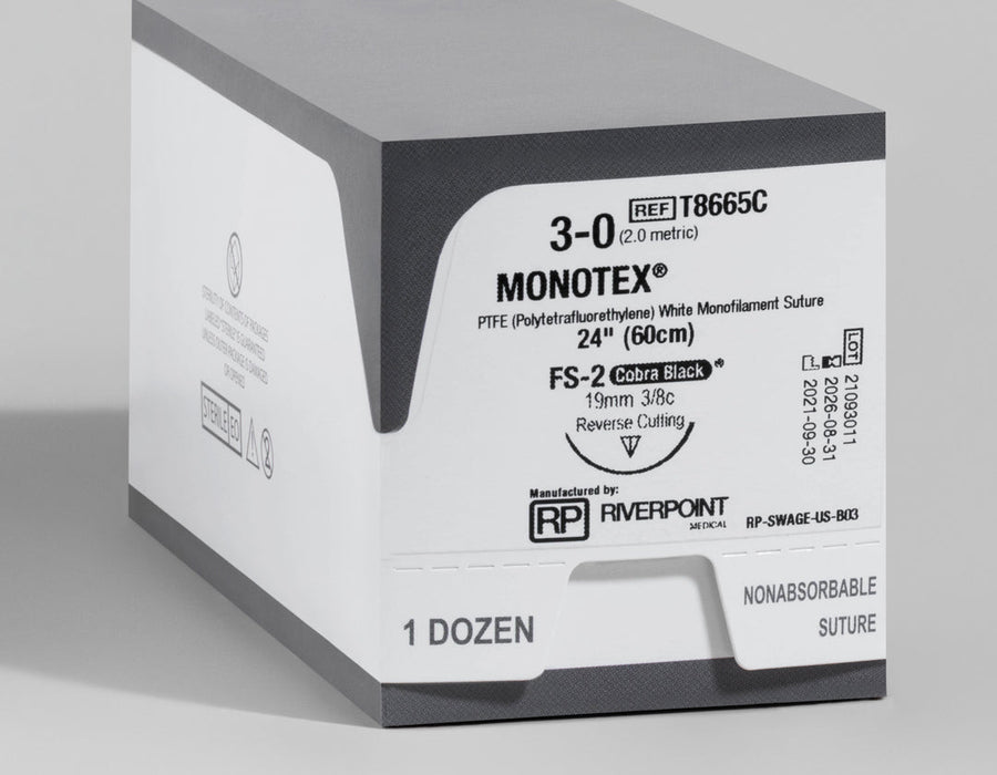Suture 3-0 PTFE MONOTEX, aiguille 24" FS-2 | T8665C