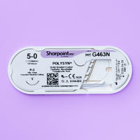 Suture tressée Polysyn 5-0, aiguille P-3 de 45 cm | G463N — view 2