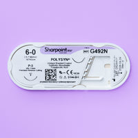 Fil de suture tressé Polysyn 6-0, aiguille P-3 de 45 cm | G492N — view 2