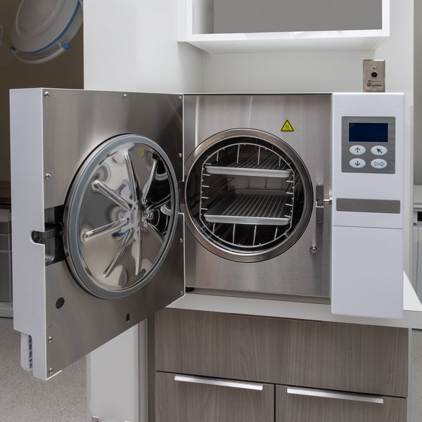 Flight Clave 23+ benchtop steam sterilizer (autoclave) for clinic instrument sterilization.