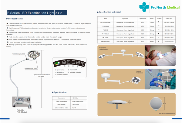 PN-400L(bat) LuminaPro Mobile Exam / Procedure Light w/ battery