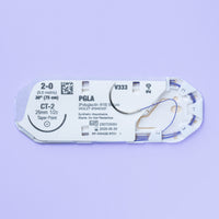 Fil de suture violet VILET 2-0, 75 cm, aiguille CT-2 | V333 — view 2