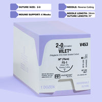Suture VIOLETTE VILET 2-0, aiguille 30" FS-1 | V453 — view 1