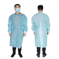Level 1 isolation gown, pack of 10 — lightweight single-use protective gowns for clinical use.