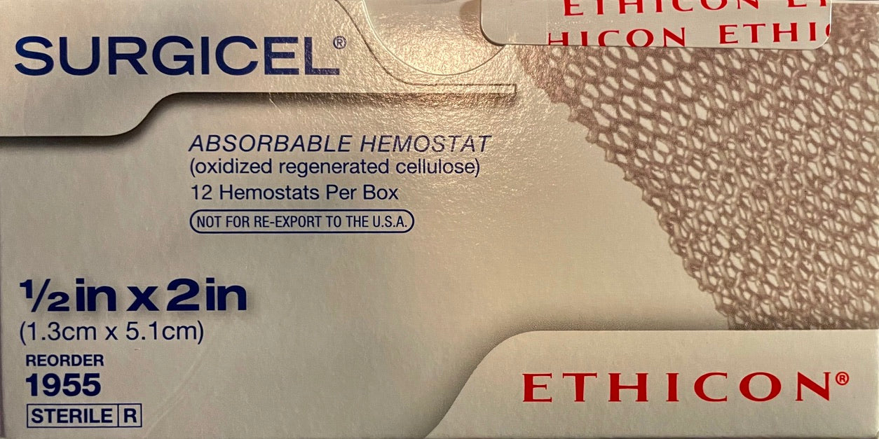 Surgicel Absorbable Hemostat 1/2" x 2"
