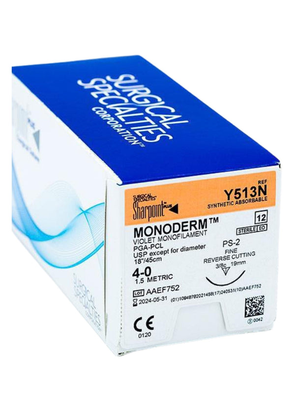 4-0 Monoderm Violet Suture, 18" PS-2 Needle | Y513N